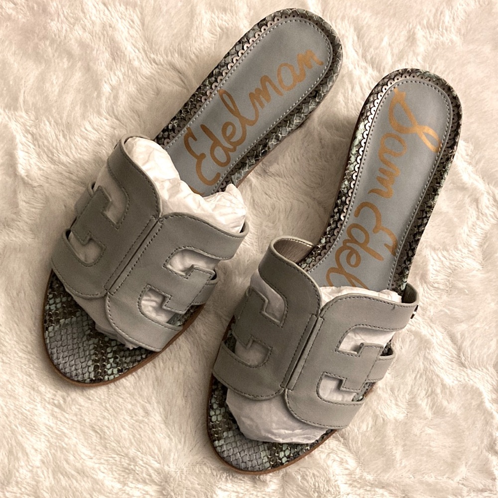 NWOT Sam Edelman baby blue sandals with 1 1/2 inch heel
